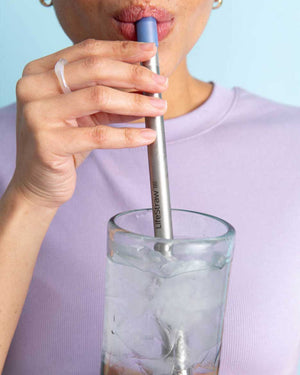 LifeStraw SIP Reusable Steel Filter Straw with carry case STORMY BLUE
