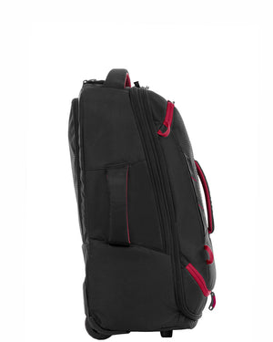 High Sierra Composite V4 wheeled duffle with backpack straps 56cm Black / Red