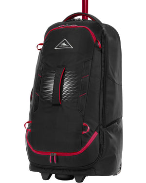 High Sierra Composite V4 wheeled duffle with backpack straps 76cm Black / Red