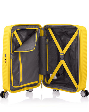 American Tourister Curio 2 expandable 4W cabin spinner 55cm YELLOW