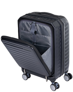 American Tourister Frontec 55cm front opening spinner 143505 JET BLACK