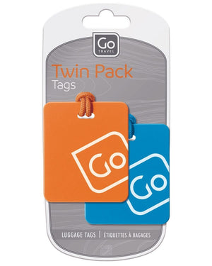 Go Travel 152 Luggage Tags twin pack Blue / Orange