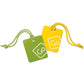 Go Travel Luggage Tags twin pack 152 Green / Yellow