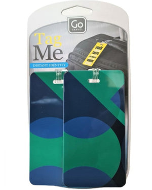 Go Travel Luggage tags twin pack 153 Blue/Green