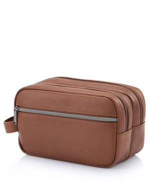 Samsonite Classic Leather Toiletry kit Cognac