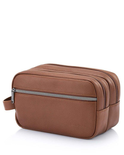 Samsonite Classic Leather Toiletry kit Cognac