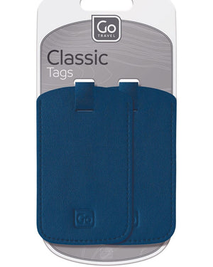 Go Travel 160 Luggage Tags Classic Twin pack Blue
