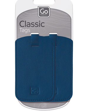 Go Travel 160 Luggage Tags Classic Twin pack Blue