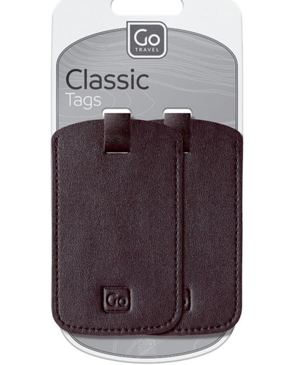 Go Travel Luggage Tags Classic Twin pack 160 Black