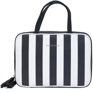 Annabel Trends Vanity Toiletries bag Black & White stripe