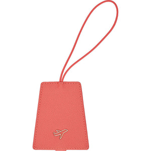 Faux Leather Luggage tag 17VLC Coral
