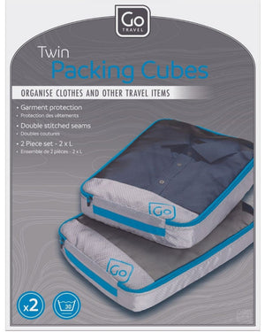 Go Travel 285.1 Packing cubes large Twin Pack Blue/Grey