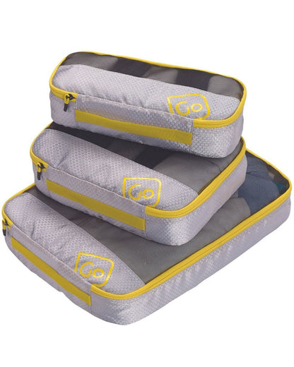 Go Travel 286 Packing cubes Triple Pack Yellow/Grey