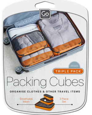 Go Travel Packing cubes Mixed sizes 3 pieces 286  Orange