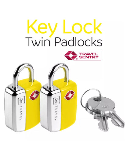 Go Travel 339 TSA Twin padlocks with key Yellow