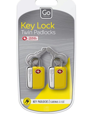 Go Travel 339 TSA Twin padlocks with key Yellow