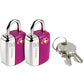 Go Travel TSA Mini padlocks with key Twin pack 339 Assorted colours