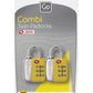 GO Travel 344 TSA Combi Padlocks Twin Pkt Yellow