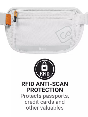 Go Travel 603 RFID Waist Wallet Grey