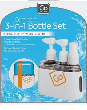 Go Travel 664 Compact 3 in 1 Bottle set