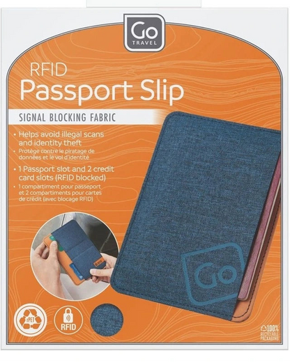 Go Travel 676 Passport Slip wallet Blue