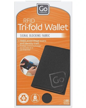 Go Travel 684 RFID Tri-fold Micro wallet Black