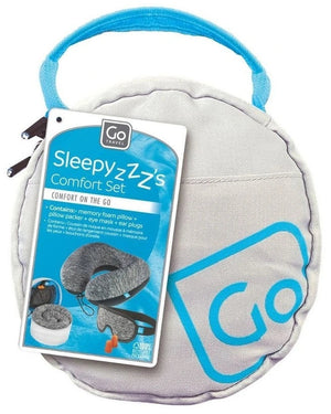 Go Travel 737 Memory ZZZs Comfort Pack neck pillow & eye mask set Charcoal/Black