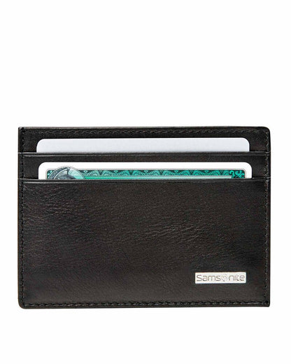 Samsonite DLX Leather RFID credit card holder Black