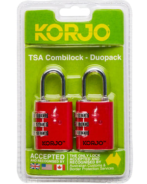 Korjo TSA Combilock Duopack TSACLD Red