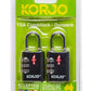 Korjo TSA Combilock Duopack TSACLD Black