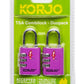 Korjo TSA Combilock Duopack TSACLD Purple