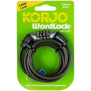 Korjo Wordlock mini cable lock Black