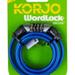 Korjo Wordlock mini cable lock Assorted colours