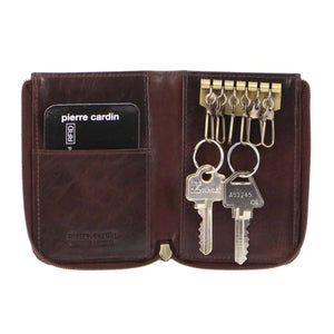 Pierre Cardin keycase / card holder 2756 Chocolate