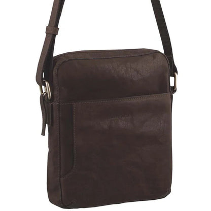 Pierre Cardin Leather shoulder bag PC2795 BROWN