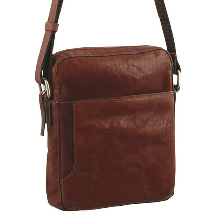 Pierre Cardin Leather shoulder bag PC2795 CHESTNUT