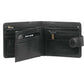 Pierre Cardin Leather wallet with inside zip 2813 Black
