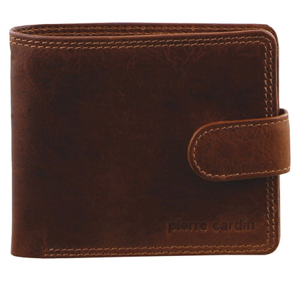 Pierre Cardin Leather wallet with inside zip 2813 Cognac