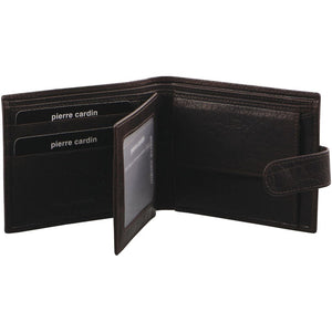 Pierre Cardin Leather wallet with coin pouch PC2815 BROWN