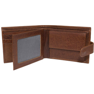 Pierre Cardin Leather wallet with coin pouch PC2815 CHESTNUT