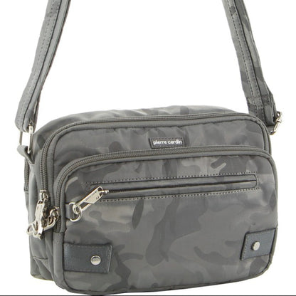 Pierre Cardin Anti-Theft Crossbody bag 3269 Grey Camouflage