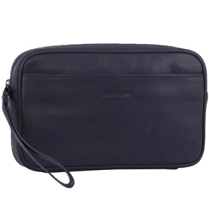 Pierre Cardin Leather wrist bag 3505 Navy