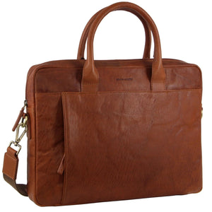 Pierre Cardin Leather Briefcase slimline 3591 Tan