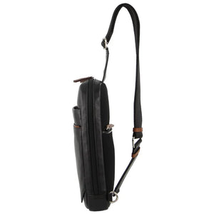 Pierre Cardin Leather Sling backpack PC3601 Black