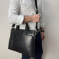 Pierre Cardin Leather slim briefcase 3621 Black