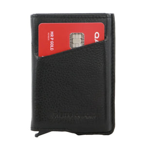 Pierre Cardin Leather Smart Slide credit card holder 3643 Black