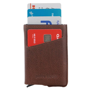 Pierre Cardin Leather Smart Slide credit card holder 3643 Brown