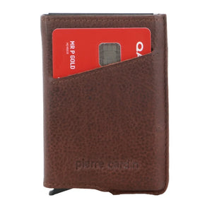 Pierre Cardin Leather Smart Slide credit card holder 3643 Brown
