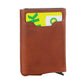 Pierre Cardin Leather Smart Slide credit card holder 3643 Cognac