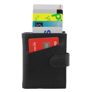 Pierre Cardin Leather Smart Slide credit card holder & Wallet 3644 Black